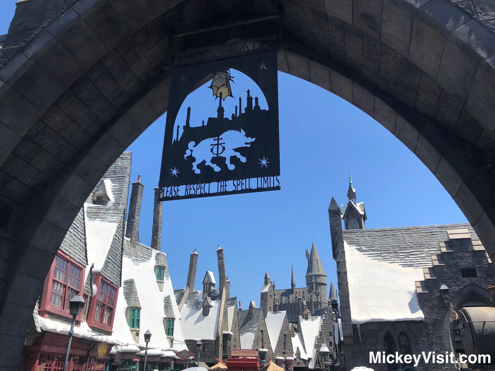 Harry Potter land entrance at Universal Studios Hollywood