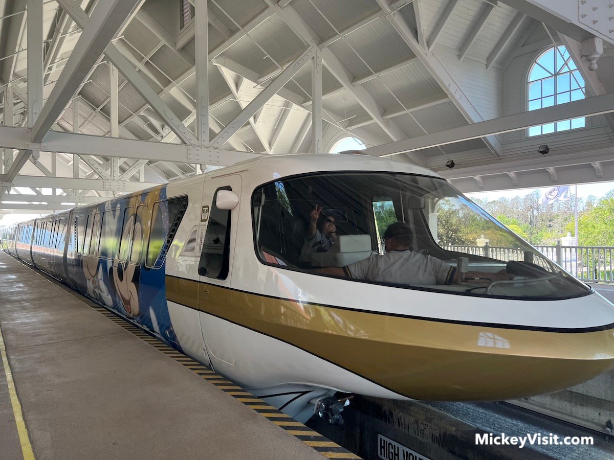 disney monorail inside grand floridian hotel station at disney world