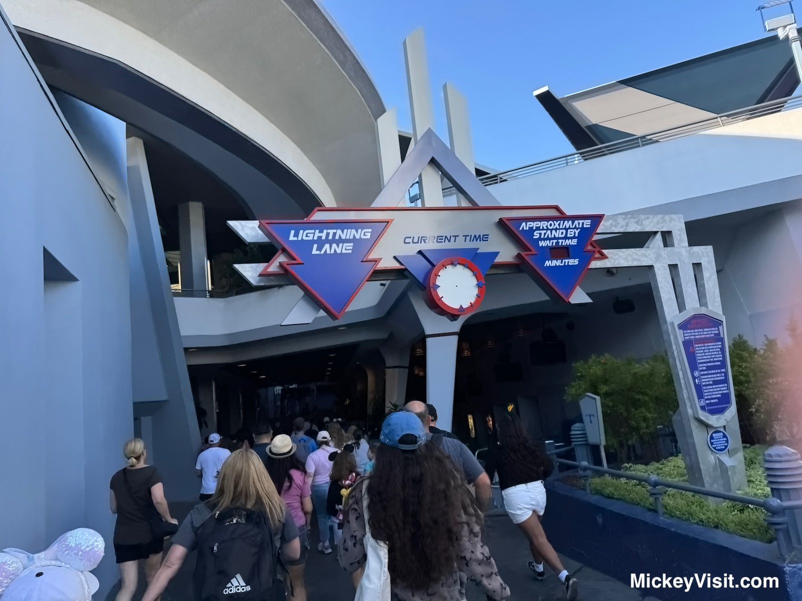 Space Mountain at Disneyland Lightning Lane entrance