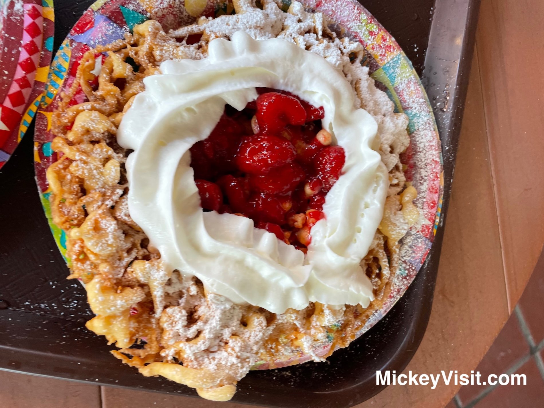 Funnel Cake at magic kingdom restaurant