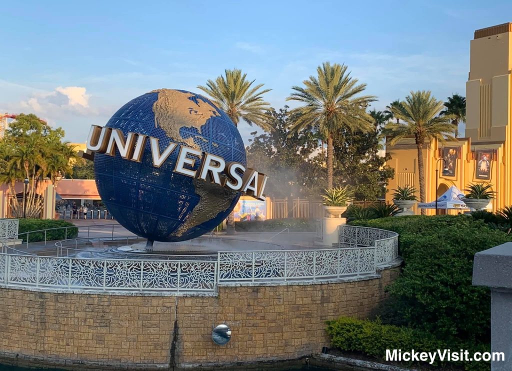 Universal Orlando globe fountain