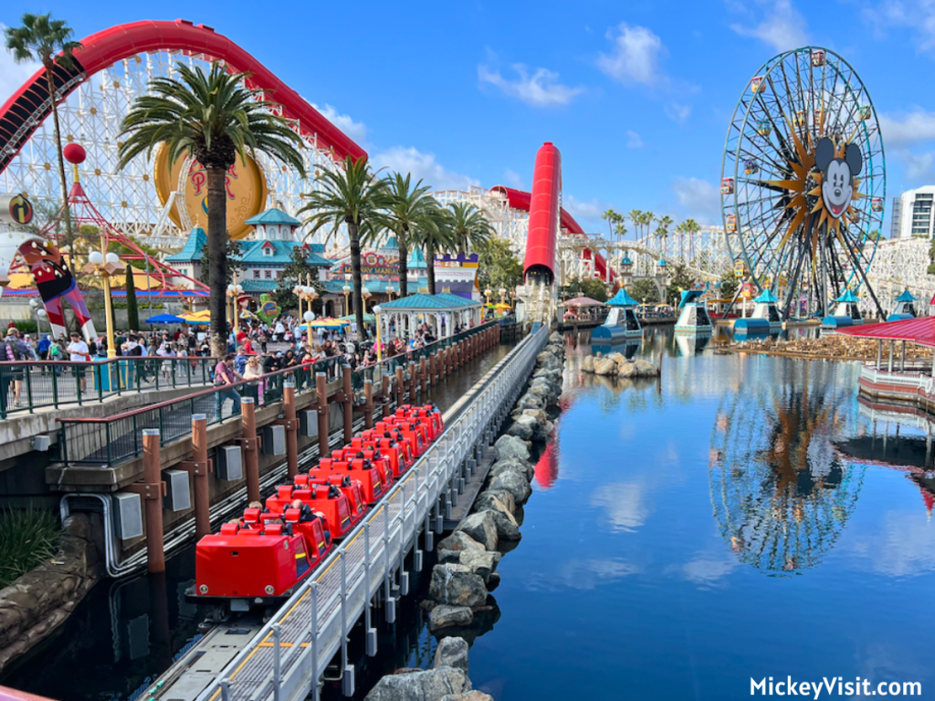 disney california adventure pixar pier roller coaster