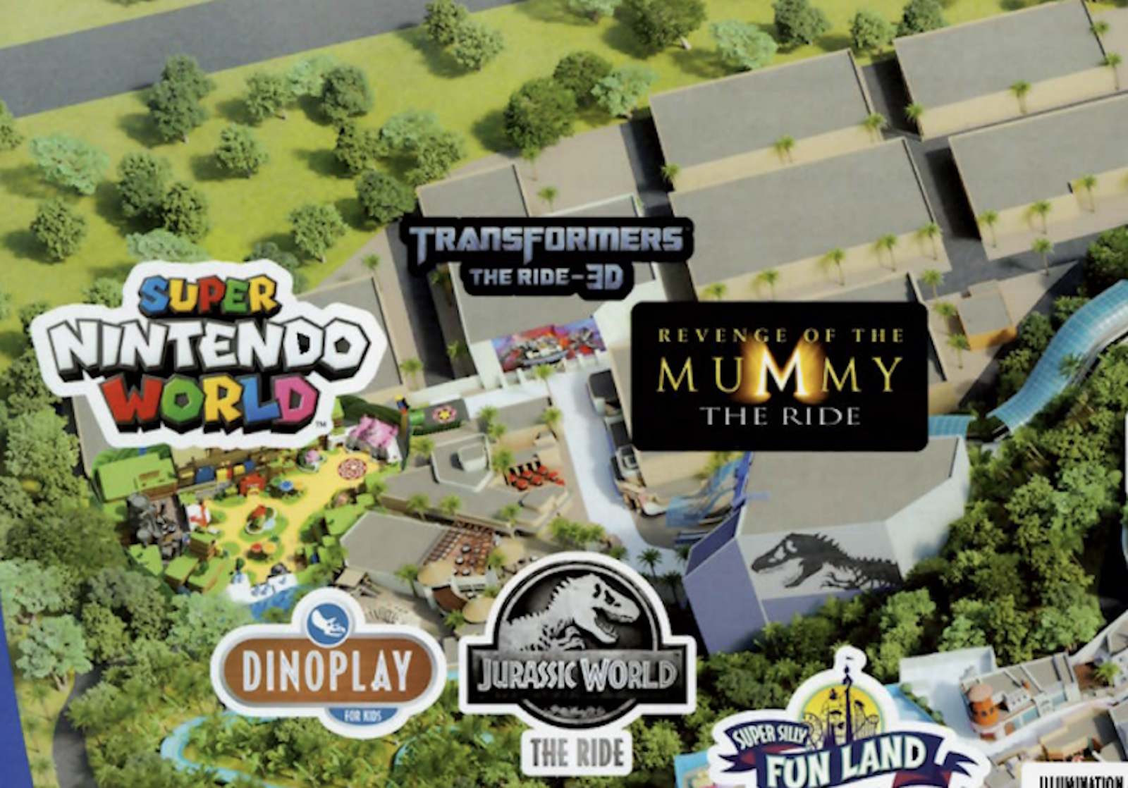 Lower lot Universal Studios Hollywood map