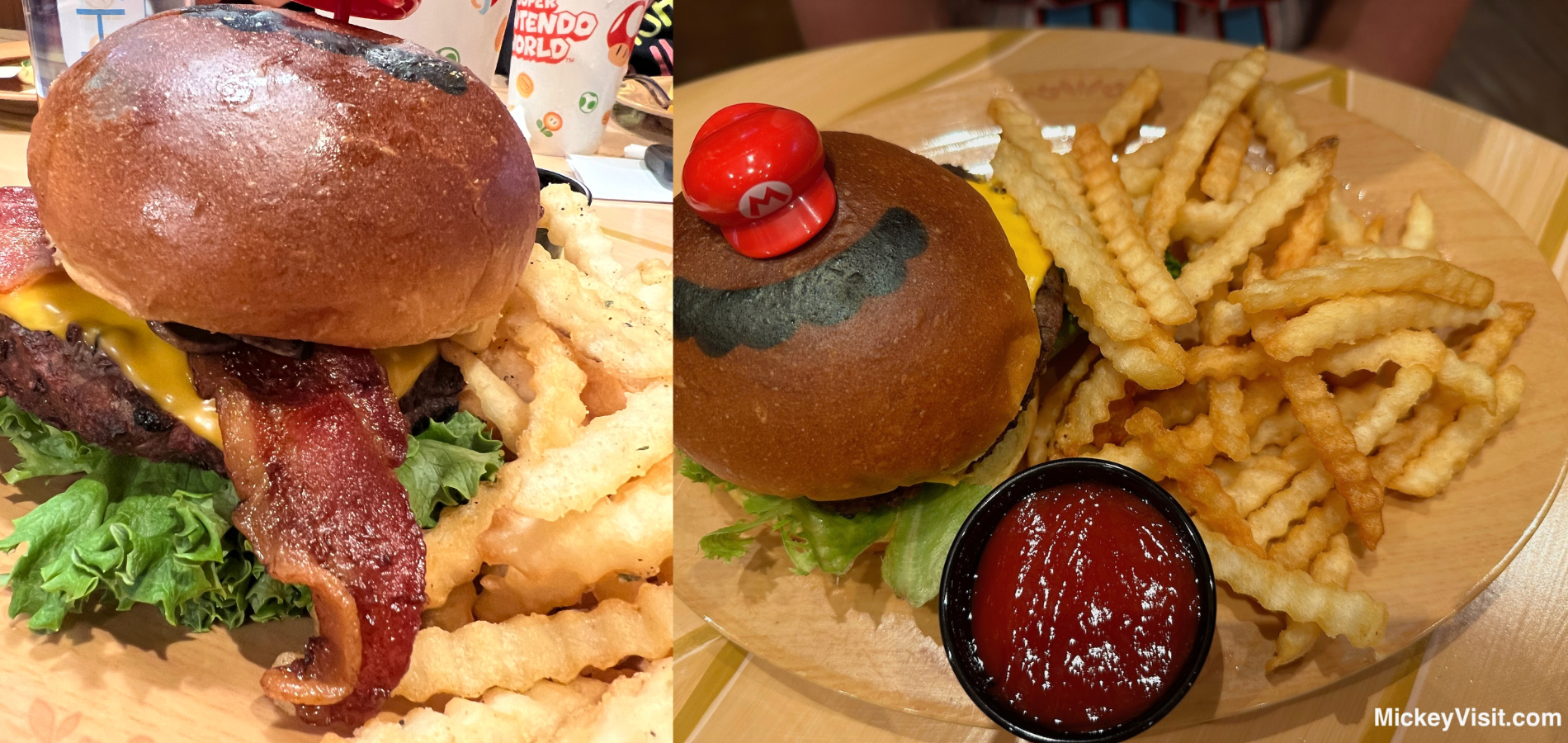 Burgers at Mario Land at universal studios hollywood